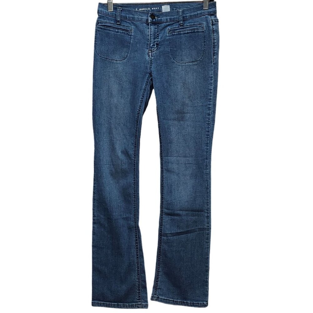 N62 Womens Modern Fit Bootcut Jeans Size 4 Blue Denim
